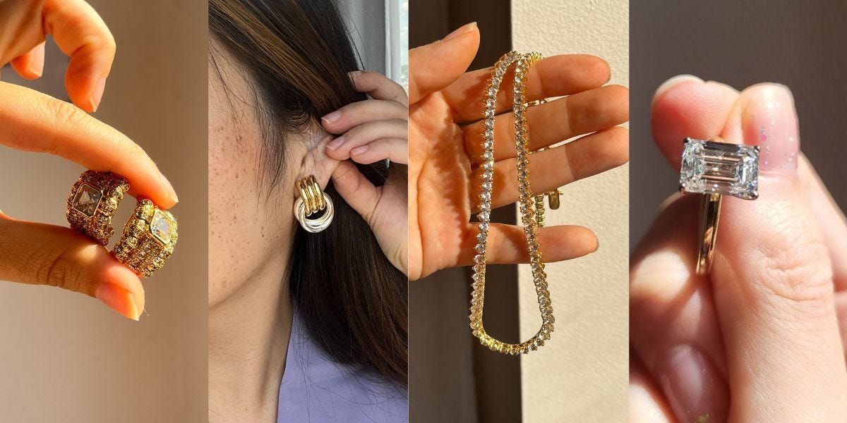 four original images of affordable fine jewelry
