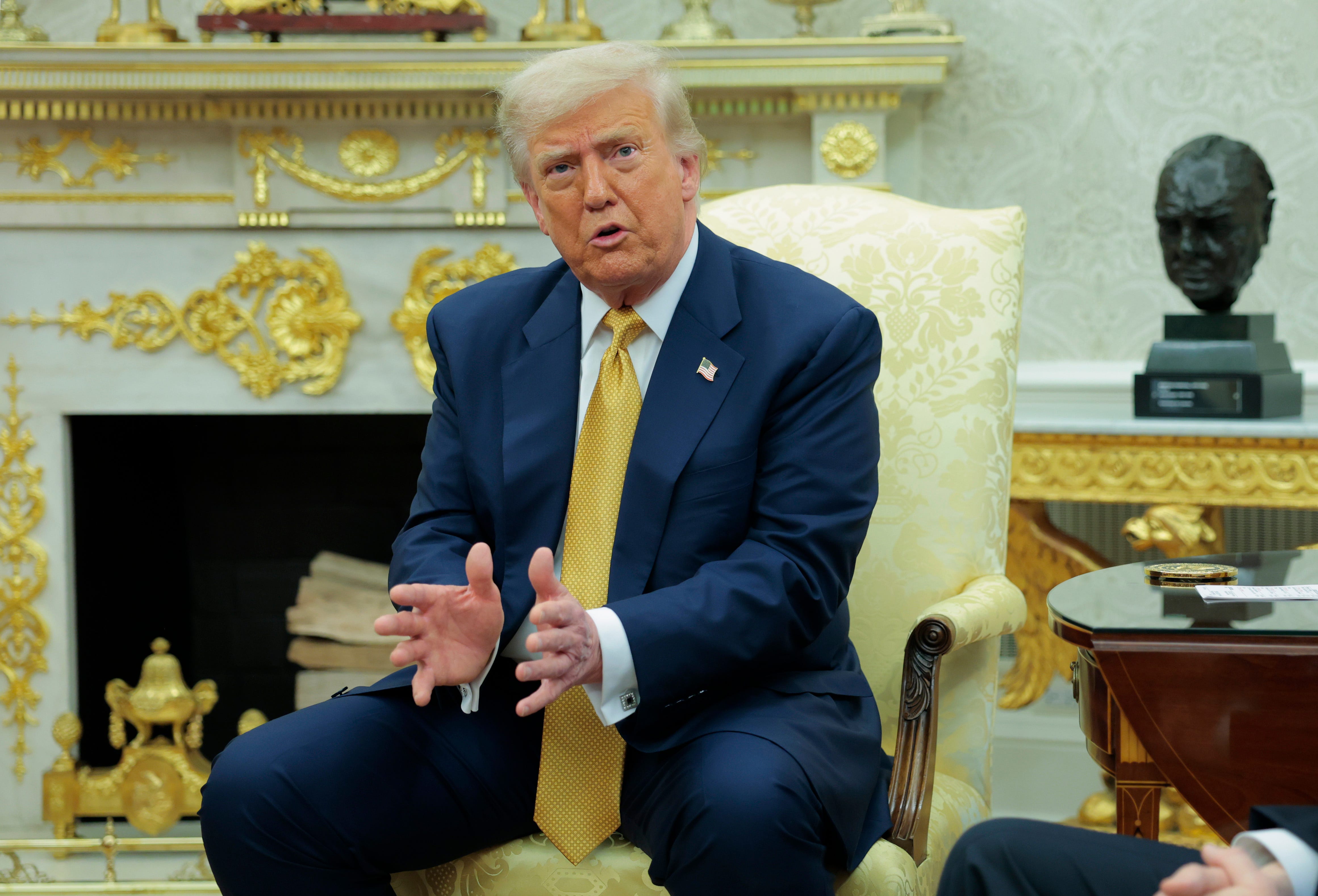 Donald Trump speaks at the White House, July 2025