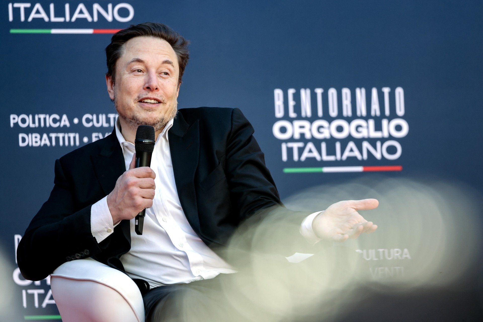Rome,,italy, ,december,16,,2023:,elon,musk,,chief,executive
