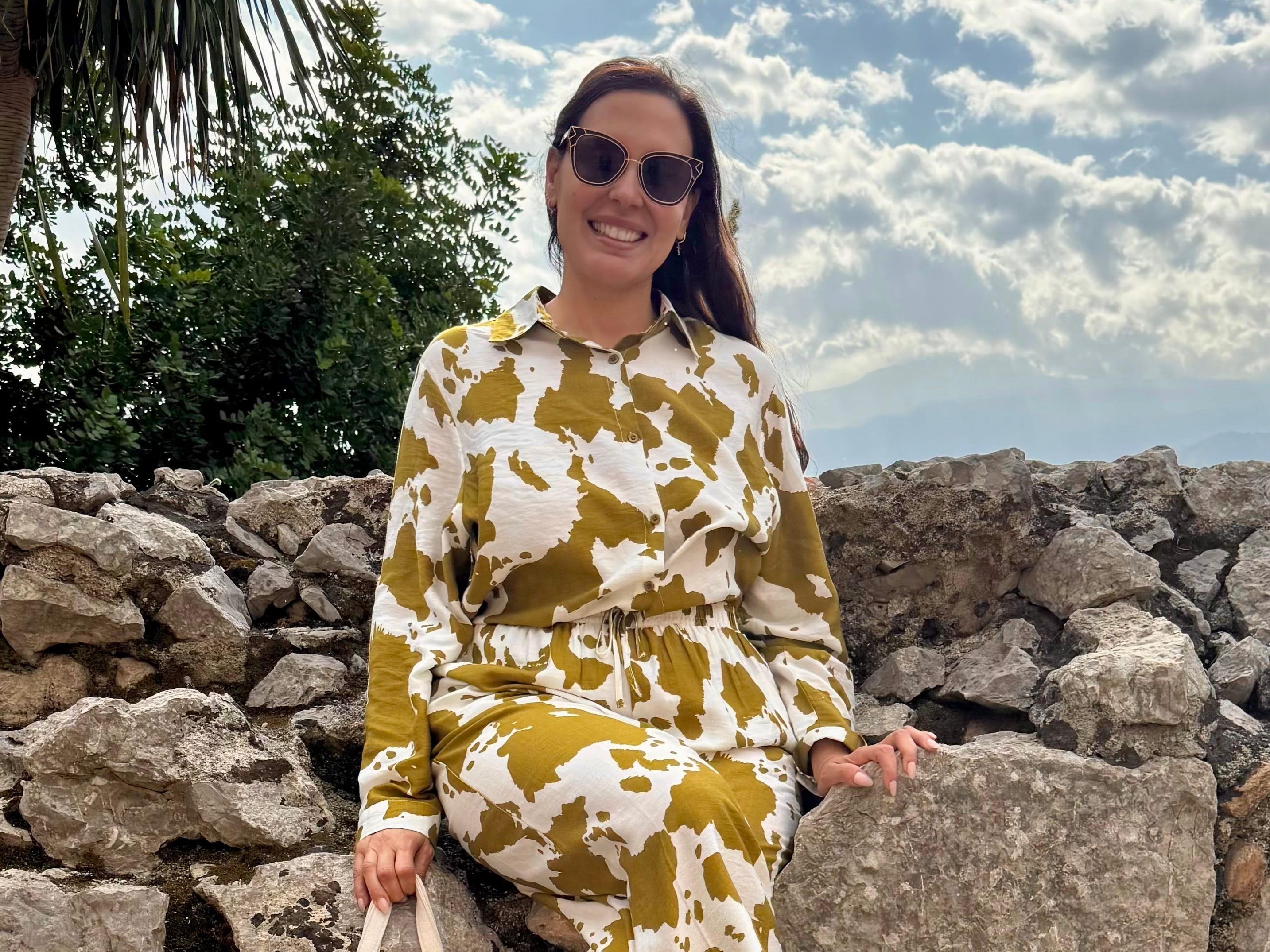 The author posing in Taormina.