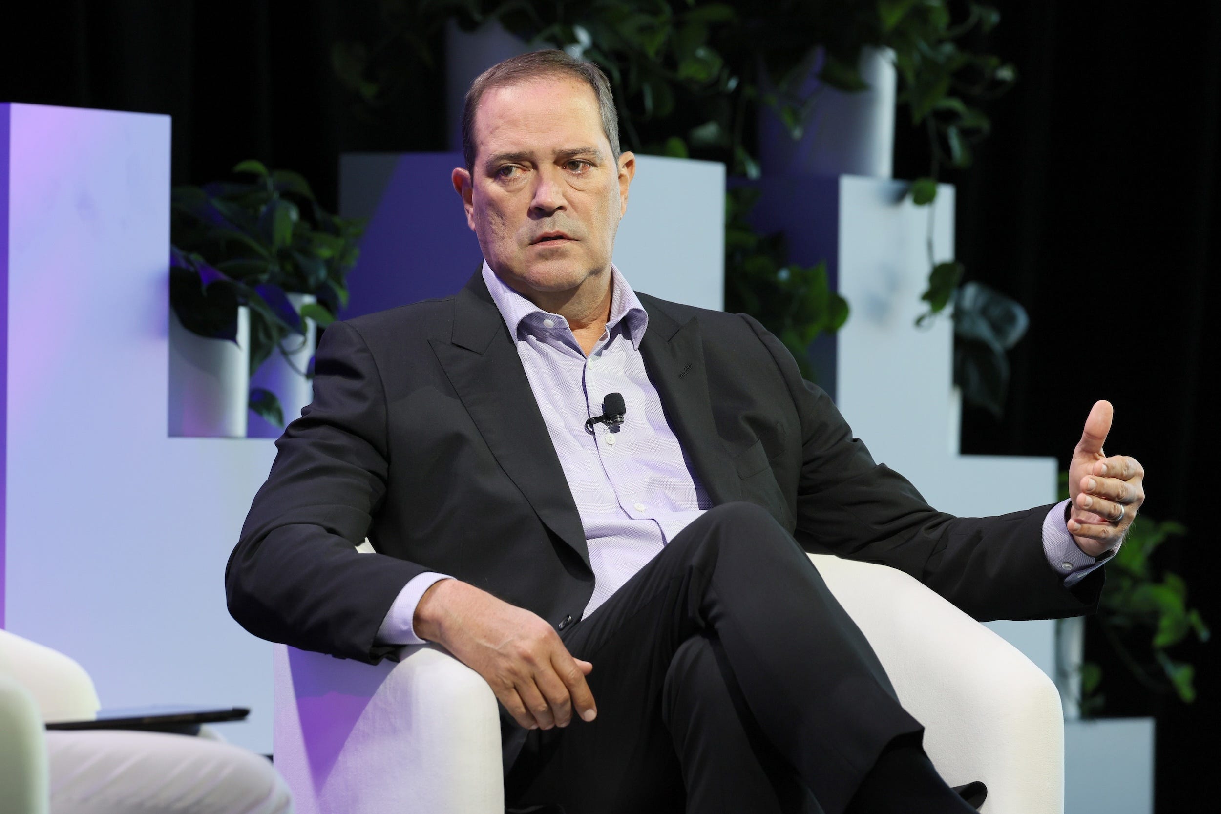Cisco CEO Chuck Robbins speaks during an event