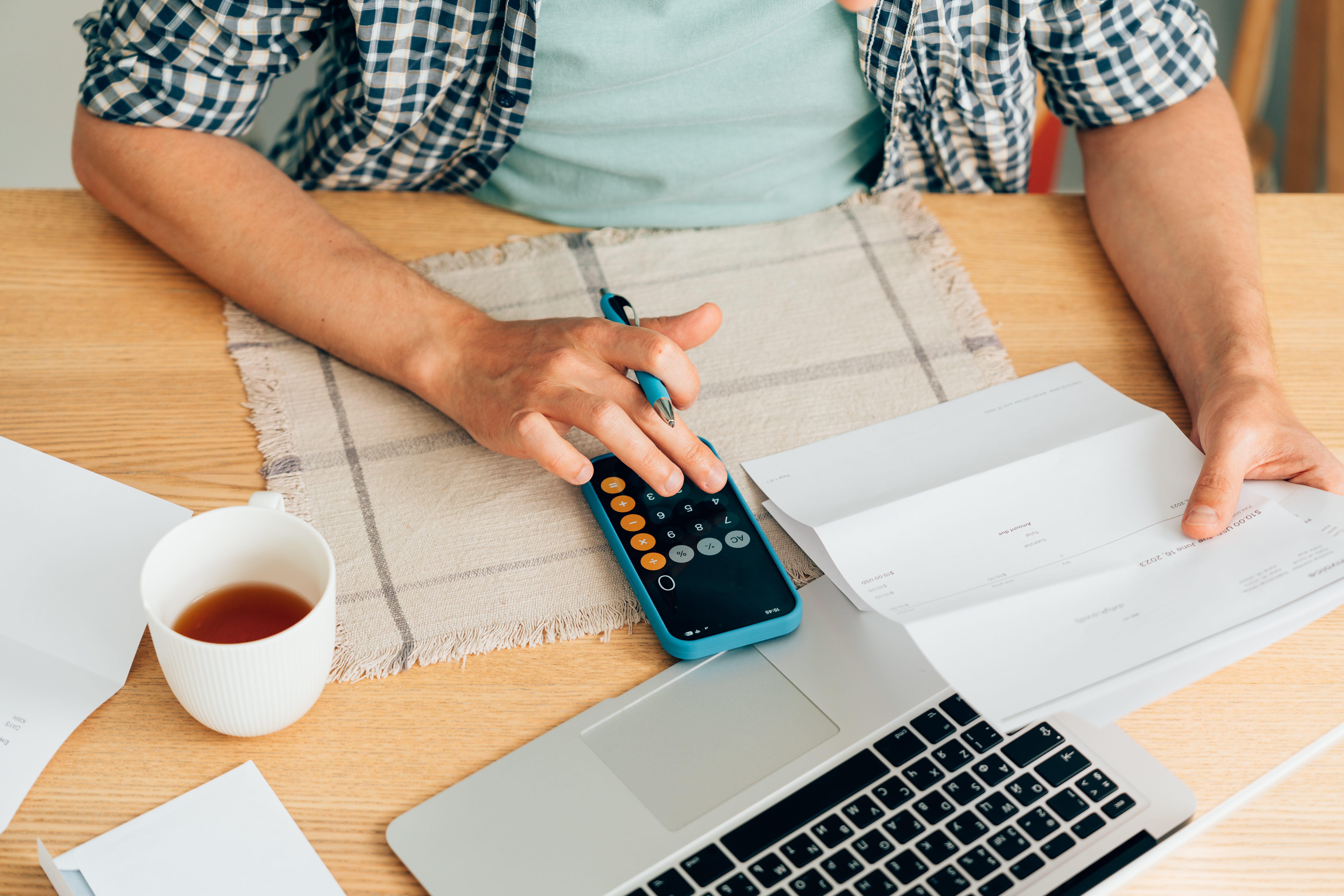 Person doing paperwork