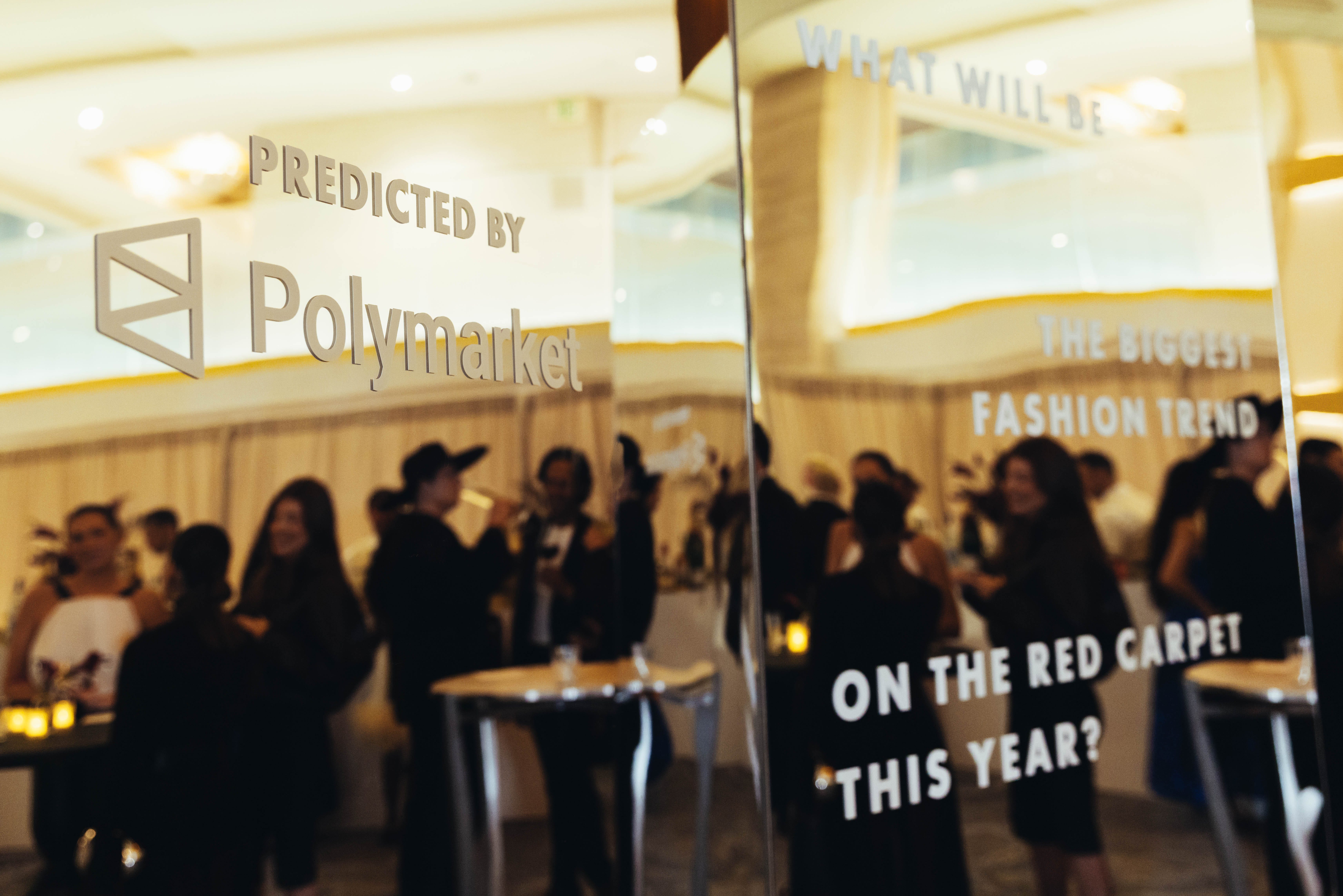 Polymarket advertises at the 2026 WWD Style Awards.